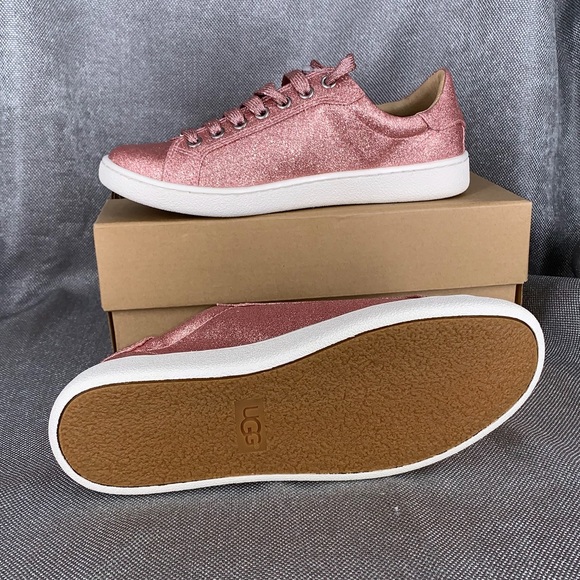 UGG PINK GLITTER MILO SNEAKERS SHOES - Picture 7 of 8